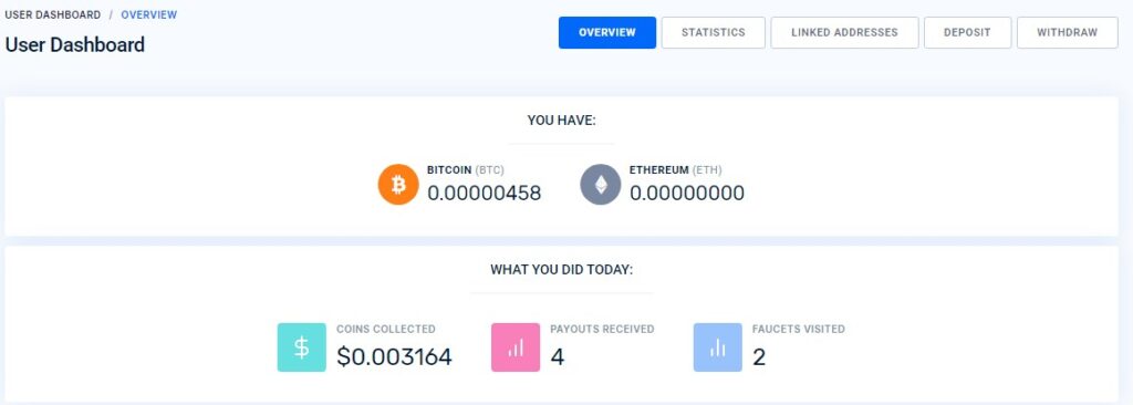 faucetpay dashboard