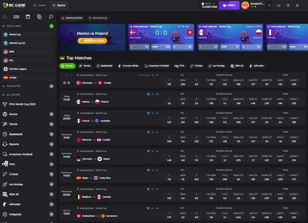 bitcoin cash sports