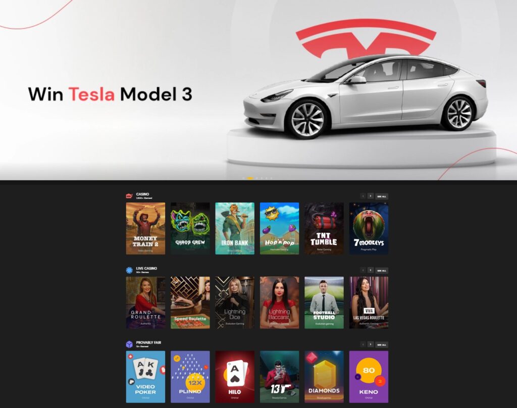 tesla giveaway fortunejack casino games