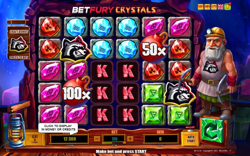BetFury Crystals slot ingame