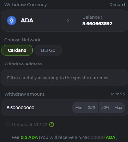 cardano withdrawals ada bc.game