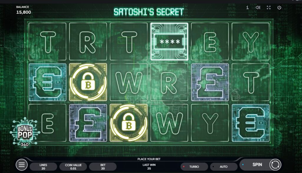 satoshi secret slot in game