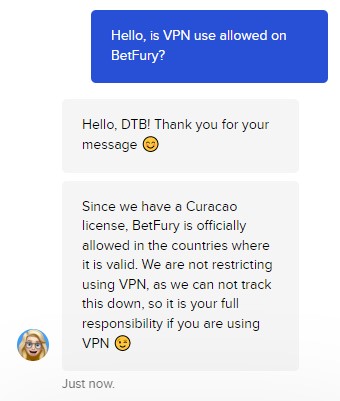VPN betfury chat
