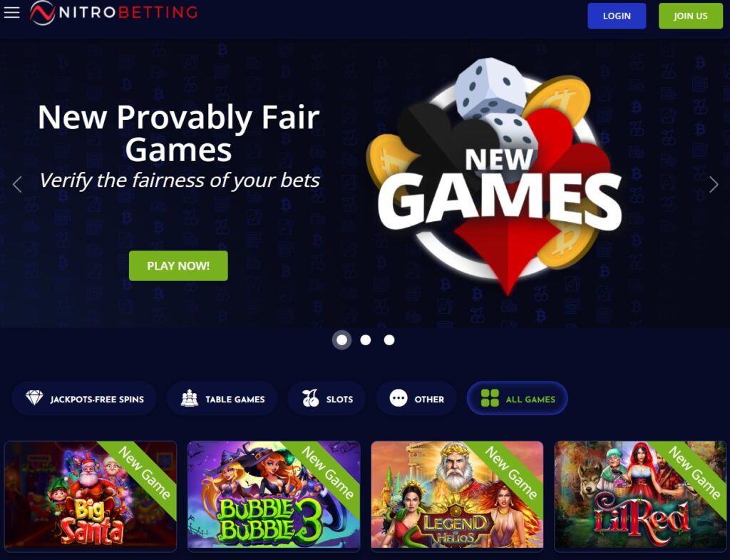 nitrobetting.eu casino lobby