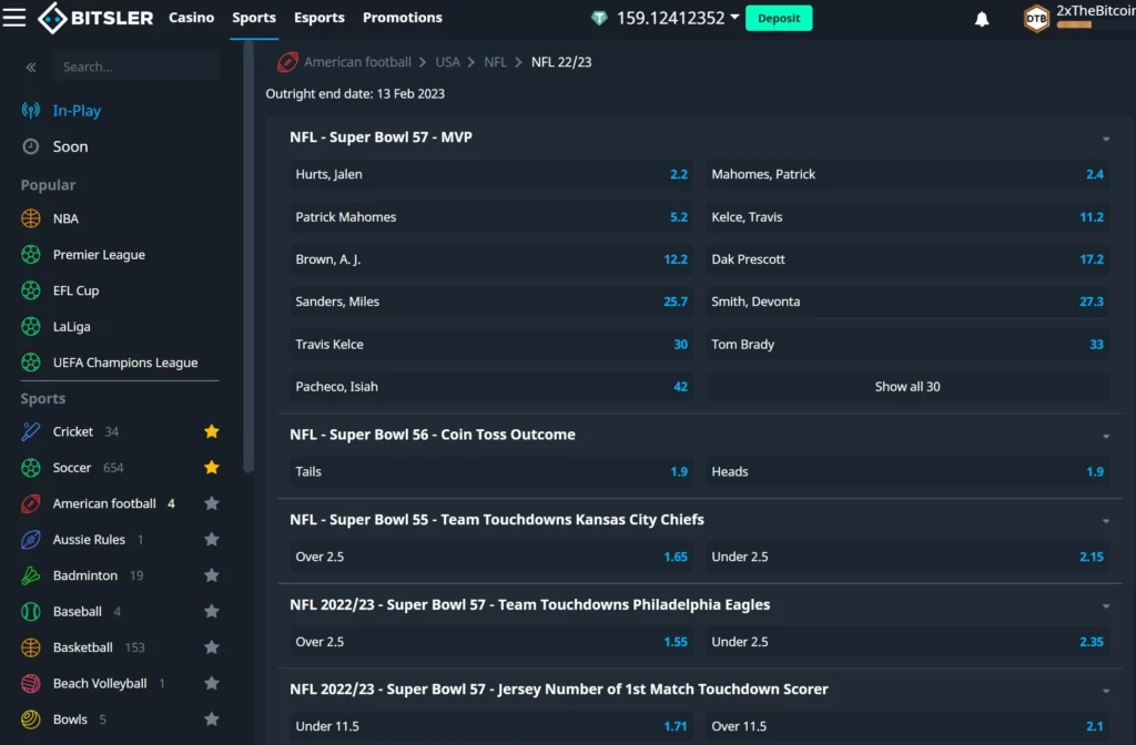 nfl bitcoin betting bitsler