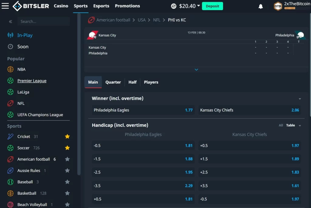 bitsler super bowl 57 betting