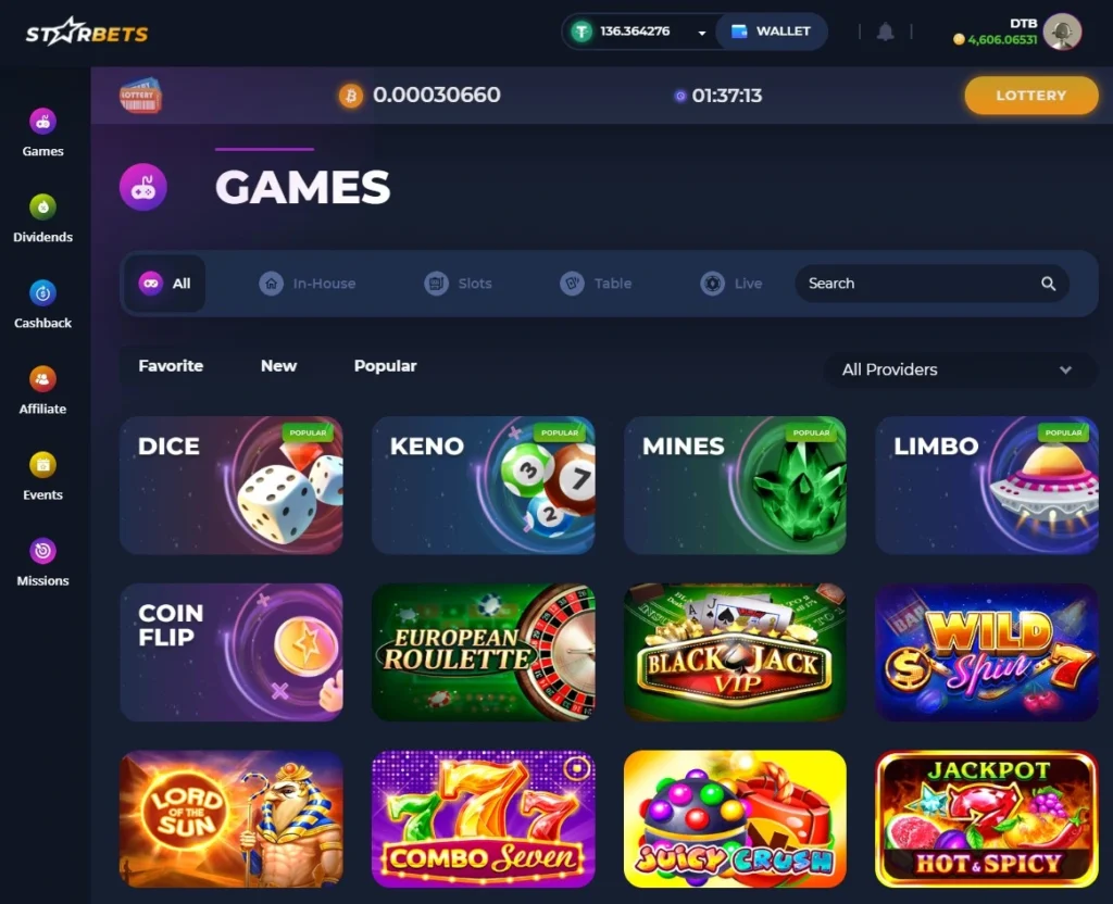 starbets.io dividends casino