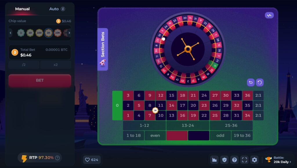 roulette betfury ingame